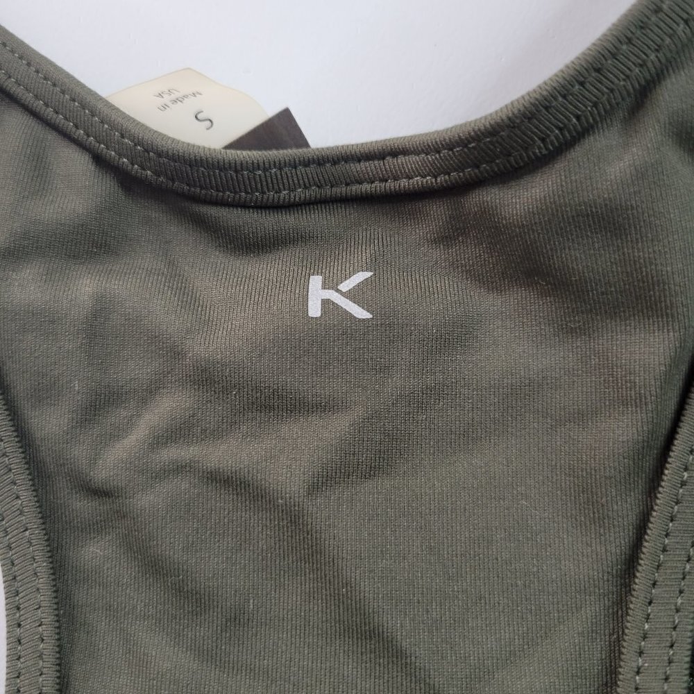 Koral Colorblock Scoop Neck Cut Out Mesh Versatility Racerback Sports Bra Small - Picture 7 of 15